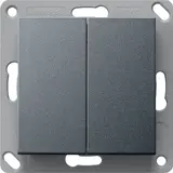 GIRA 242228 EnOcean wireless wall transmitter battery-free System 55 2-fold | anthracite