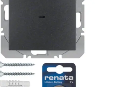 BERKER 85655285 Émetteur mural plat KNX-RF S.1/B.3/B.7 célibataire | anthracite mat
