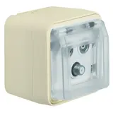 BERKER 12033532 Surface-Mounted Antenna Socket W.1 Triple, single can | polar white matt