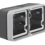 BERKER 6719323505 Surface-Mounted Enclosure W.1 2-fold, horizontal | light gray