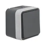 BERKER 30763505 Surface-mounted rocker switch W.1 Changeover switch | grey/light gray matt