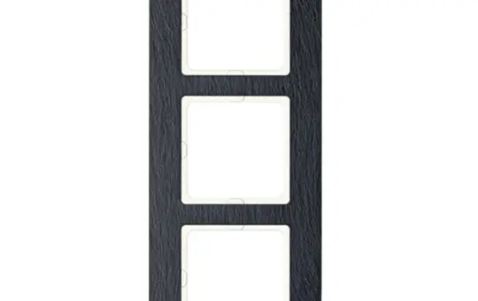 BERKER 10136030 Cover Frame Q.7 3-fold | anthracite/slate natural