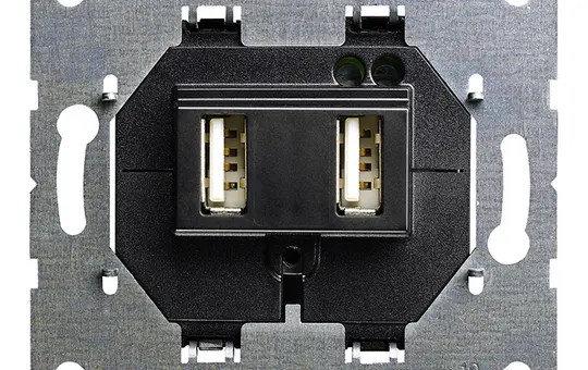 GIRA 235900 USB Power Supply USB A/A, 2.1A | black