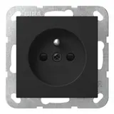 GIRA 4485005 International Socket System 55 FR/BE, contact protection | matt black