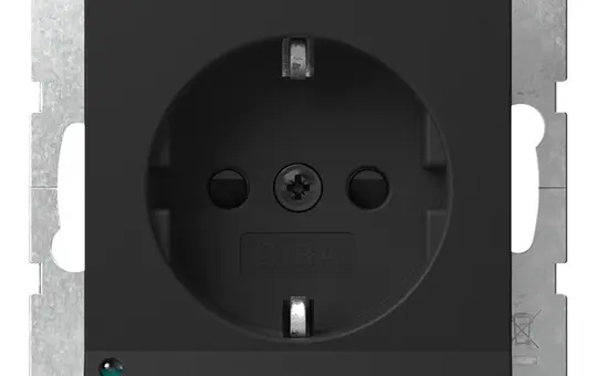 GIRA 4170005 SCHUKO socket System 55 Orientation light, contact protection | matt black
