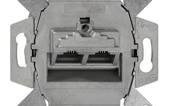 BUSCH-JAEGER 0218/12-101 Network Socket 2-fold, Cat.6a