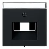 GIRA 284005 Network Cover System 55 1/2-fold, label field | matt black