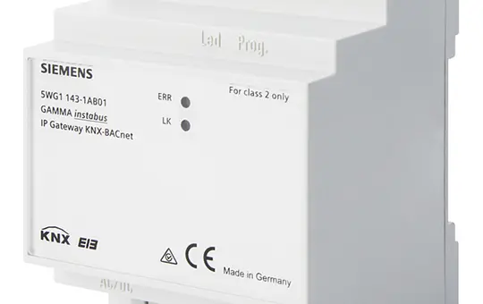 SIEMENS 5WG1143-1AB01 KNX-BACnet Gateway BACnet IP