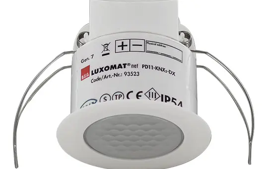 B.E.G. 93523 Détecteur de présence KNX PD11-FLAT Sécurisé, HCL/RGB
