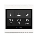 ELSNER 70820 Capteur de température KNX avec écran Cala Touch Température, humidité, CO2 | blanc