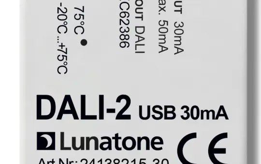 LUNATONE 24138215-30 DALI-2 USB Interface Flush-mounted, 30 mA