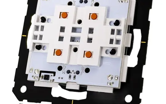 LINGG&JANKE 87863SEC KNX Touch Sensor Secure with RGB LEDs 4-fold, temperature/humidity sensor