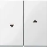 MERTEN 432419 Shutter Rocker System M 2-fold | polar white glossy