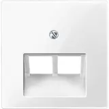 MERTEN 296119 Network Cover System M 2-fold | polar white glossy