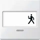 MERTEN 434619 labelled control rocker System M 1-fold, large lettering field | polar white matt
