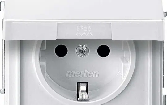 MERTEN MEG2310-7219 SCHUKO socket Aquadesign Hinged lid | polar white