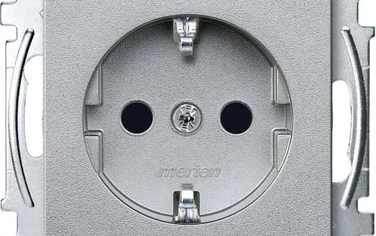 MERTEN MEG2300-0460 SCHUKO socket System M Touch protection | aluminum