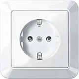 MERTEN MEG2301-1019 SCHUKO socket complete 1-gang 1-fold | polar white glossy
