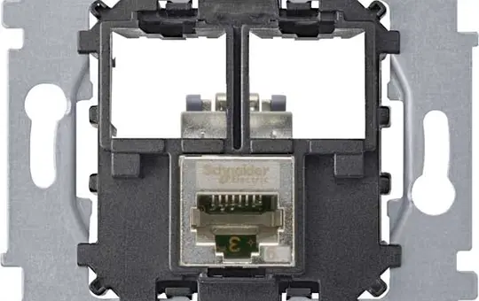 MERTEN MEG4576-0021 Mounting Plate with RJ45 Connection Module 1-fold, Cat. 6a