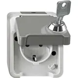 MERTEN MEG2423-8029 SCHUKO socket AQUASTAR 1-fold, similar lock | light gray