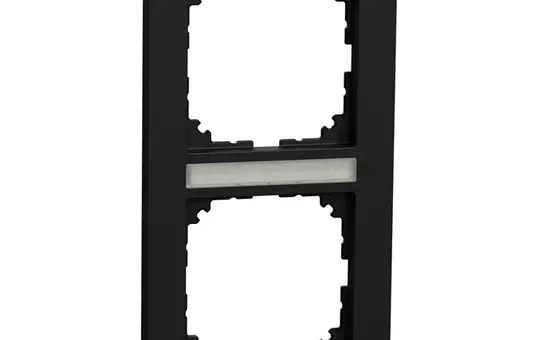 MERTEN MEG4022-3603 descriptive cover frame M-Pure OceanPlastic 2-fold, vertical | matt black
