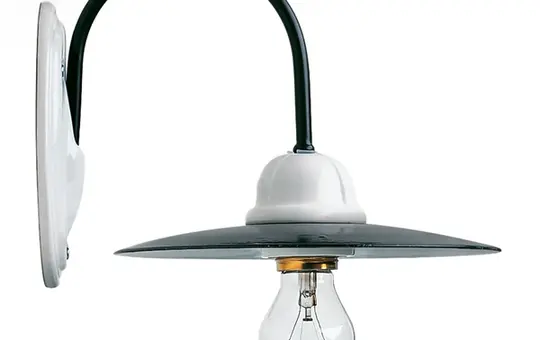 THPG 119050 Wall light porcelain with enamel shade standard