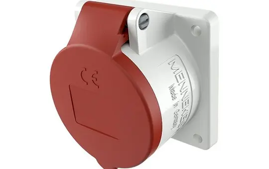 MENNEKES 3385 Prise encastrable TwinCONTACT IP44 16 A, 5 broches, sens de la prise droite