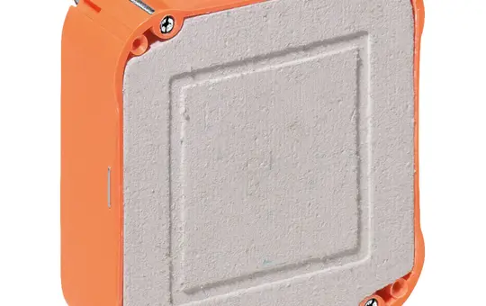 KAISER 9195-22 Universal Flush-Mount Box for Hollow Walls orange | 105x105 mm