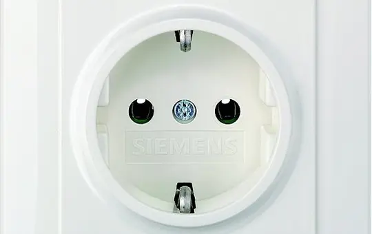 SIEMENS 5UB1580 Prise SCHUKO complète Delta i-system célibataire | blanc pur