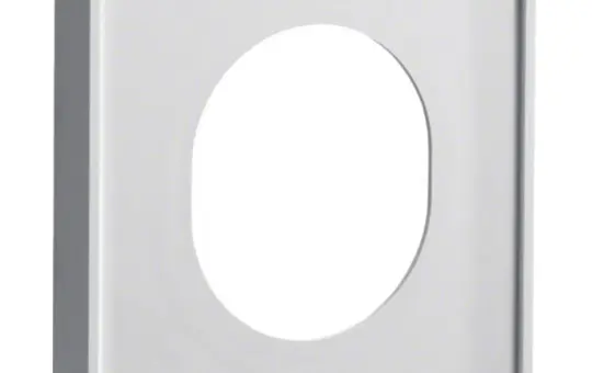 HAGER G33749016 Dado trunking CEE socket cover panel 80 mm, halogen-free plastic | traffic white