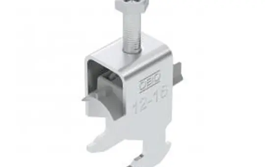 OBO BETTERMANN 1186409 Aluminium Strap Clamp 1-fold, plastic pressure pan, H-foot | 12-16 mm