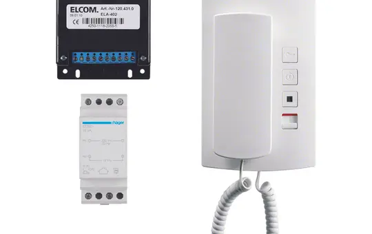 ELCOM 1000141 Kit audio 1+n 1 participant | blanc