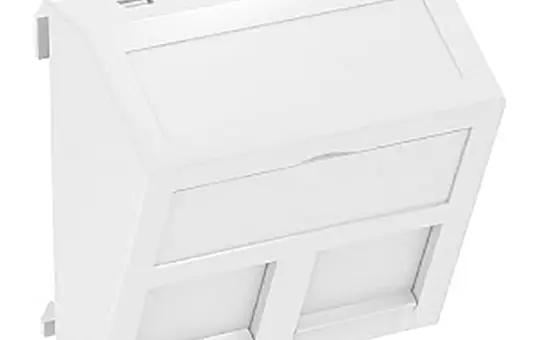 OBO BETTERMANN 6119250 Data Technology Carrier Module 45 1-fold, type C, slanted | pure white
