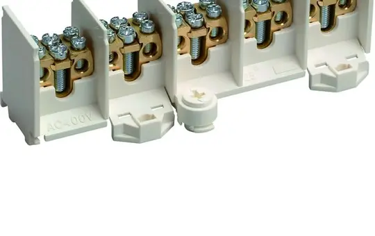 HAGER K46N borne de dérivation principale 90 SL 5 broches | 1x25/2x16