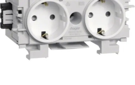 HAGER GS20019016 Channel Socket Wago Winsta for C-Profile 2-fold | traffic white