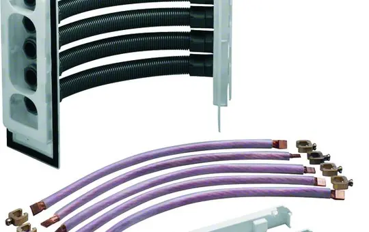 HAGER ZM75S Connecteur de barres omnibus Armoire-Armoire Connecteur d'angle, universZ vers universZ | 12x5 mm