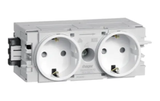 HAGER GS20009016 Channel Socket Wago Winsta for C-Profile 2-fold | traffic white