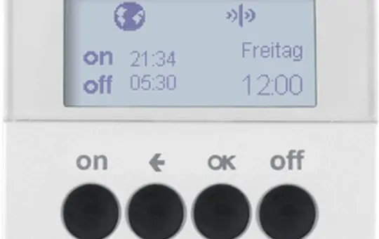 BERKER 85745288 Horloge programmable KNX-RF quicklink S.1/B.3/B.7 avec écran | blanc polaire mat