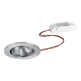BRUMBERG 33353253 Ensemble de spots encastrés LED rond, 650 lm, 3000 K | argenté