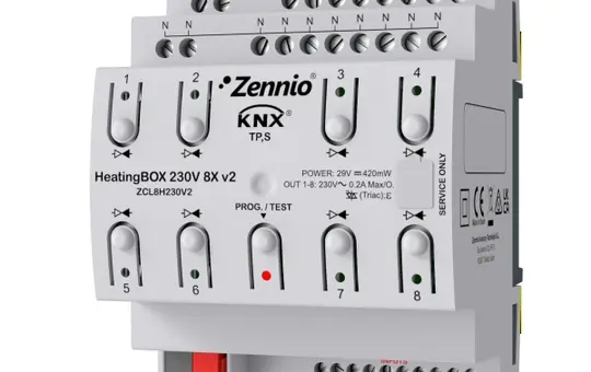 ZENNIO ZCL8H230V2 KNX heating actuator 8-fold, 8 inputs