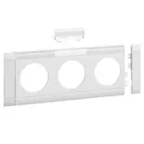 HAGER GB080319016 labelled modular cover for socket outlet 3-fold, 80 mm, halogen-free plastic | traffic white