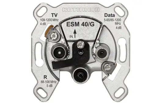 KATHREIN 21110053 BK modem socket 3-fold, stitch
