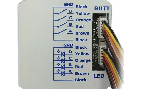 LINGG&JANKE 79881SEC KNX push-button interface 4-fold, 4 LED outputs, secure