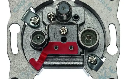 HAGER GMSSD500 Antenna Socket 3-fold, SAT, needle box