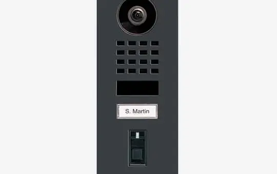 DOORBIRD D1101FV IP video door station flush-mounted (423900332) 1-fold, fingerprint 50 | anthracite gray silk matt