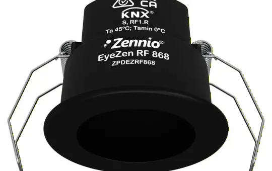 ZENNIO ZPDEZRF868A KNX RF ceiling motion detector black