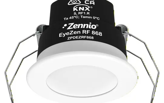 ZENNIO ZPDEZRF868W KNX RF ceiling motion detector white