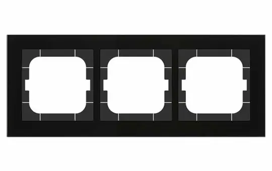 MDT BE-GTR363S.01S Glass Cover Frame Assortment 63 3-fold | black/black