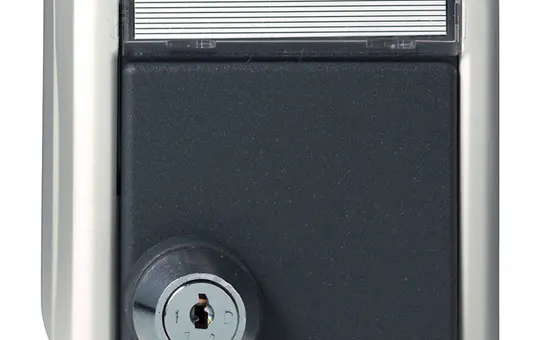 GIRA 456730 SCHUKO socket surface-mounted IP44 1-fold, lock, various closures | gray
