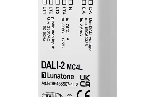 LUNATONE 86458507-4L-2-app DALI-2 Control Module Application Controller activated